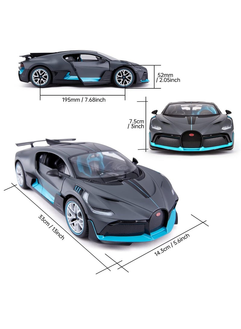 Remote Control Cars 1/14 Scale Officially Licensed RC Series Bugatti Divo, Electric Sport Racing Hobby Toy Car Model Vehicle for Boys and Girls Teens and Adults Gift - Grey