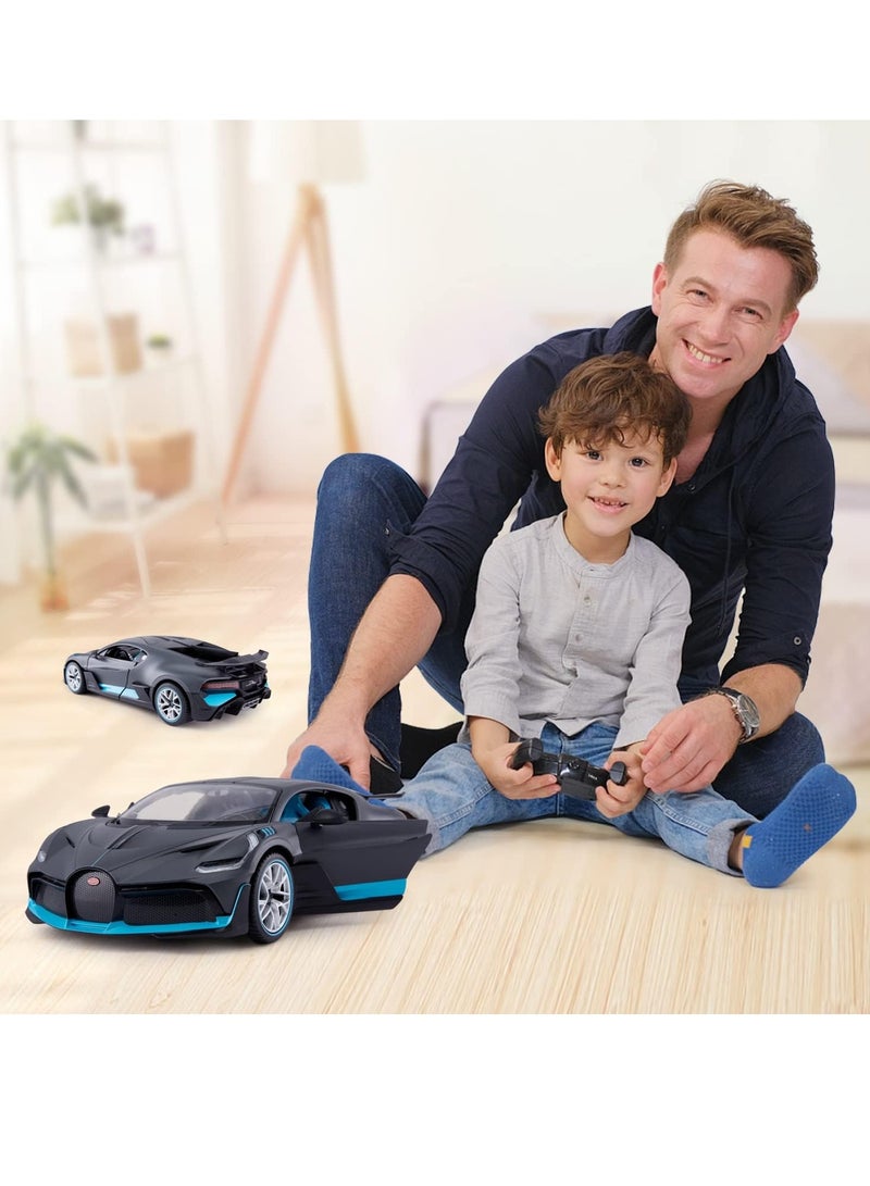 Remote Control Cars 1/14 Scale Officially Licensed RC Series Bugatti Divo, Electric Sport Racing Hobby Toy Car Model Vehicle for Boys and Girls Teens and Adults Gift - Grey