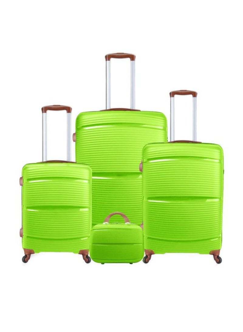 Feah Solo Abs 3 Piece Luggage Set With Ample Storage