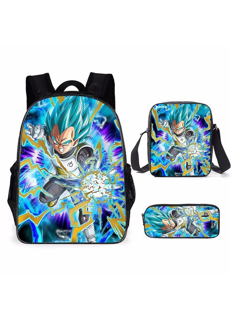 Cartoon Animation Student Backpack Three-Piece Set 29*42*16cm