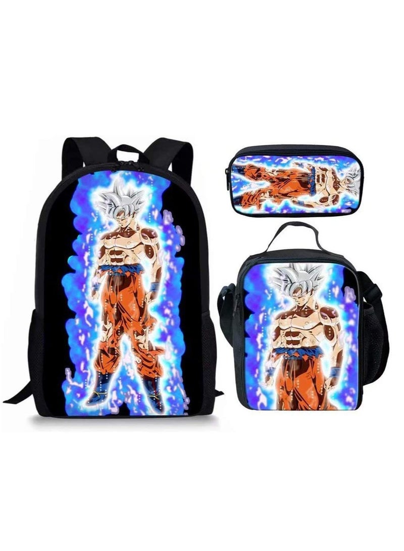 Cartoon Animation Student Backpack Three-Piece Set 29*42*16cm