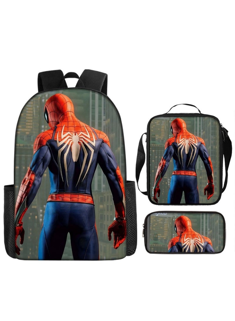 Spider-Man Student Backpack Three-Piece Set 29*16*42cm