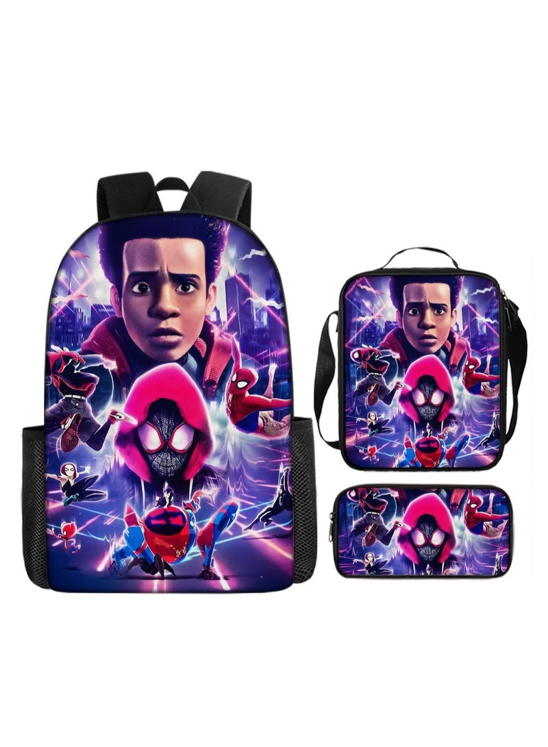 Spider-Man Student Backpack Three-Piece Set 29*16*42cm