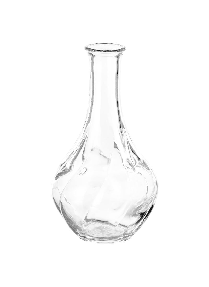 Clear Glass Vase Sleek and Minimalist Design Ideal for Fresh Flowers or Decorative Arrangements, Complements Any Home Decor 17 cm