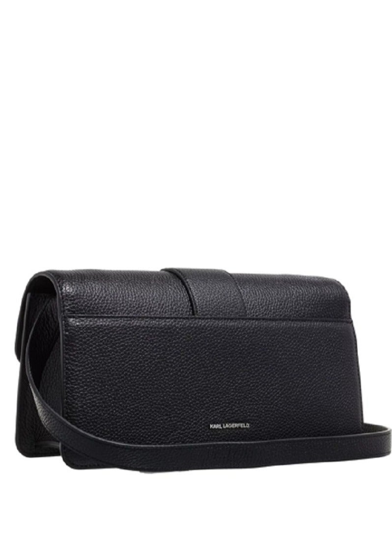 Karl Lagerfeld Ikonik 2.0 Leather Flap Bag