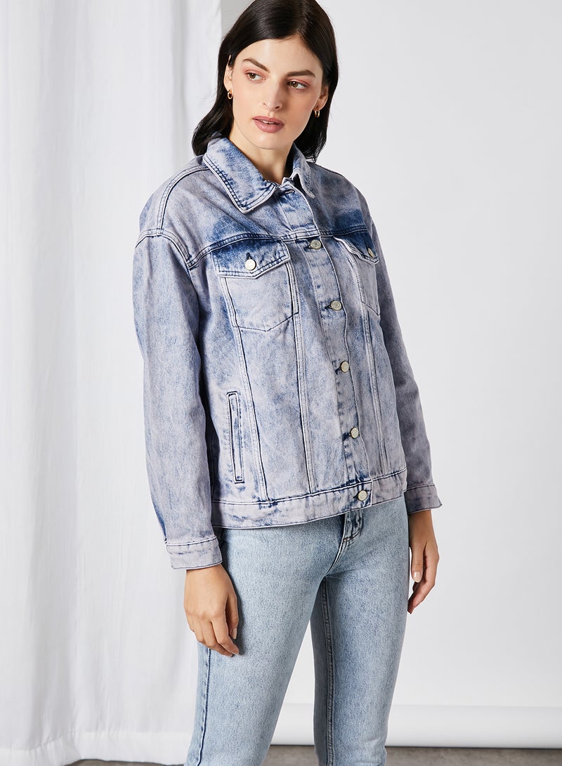 Faded Denim Jacket Blue