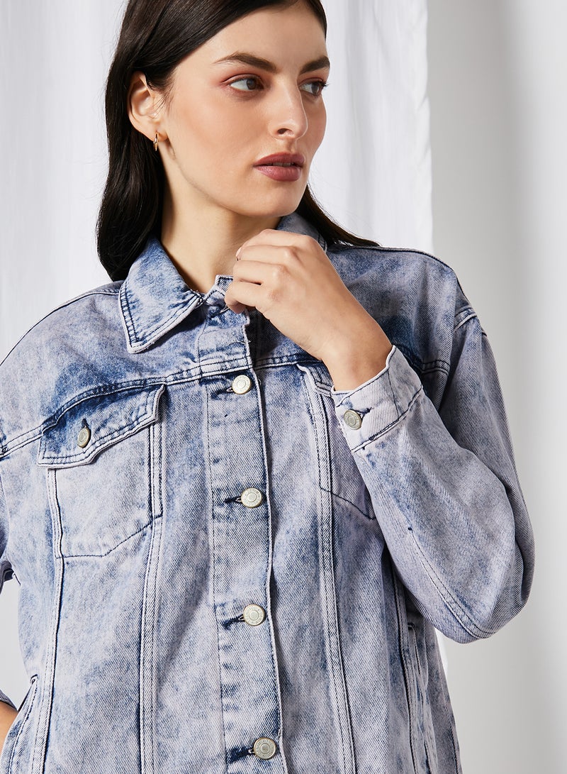 Faded Denim Jacket Blue