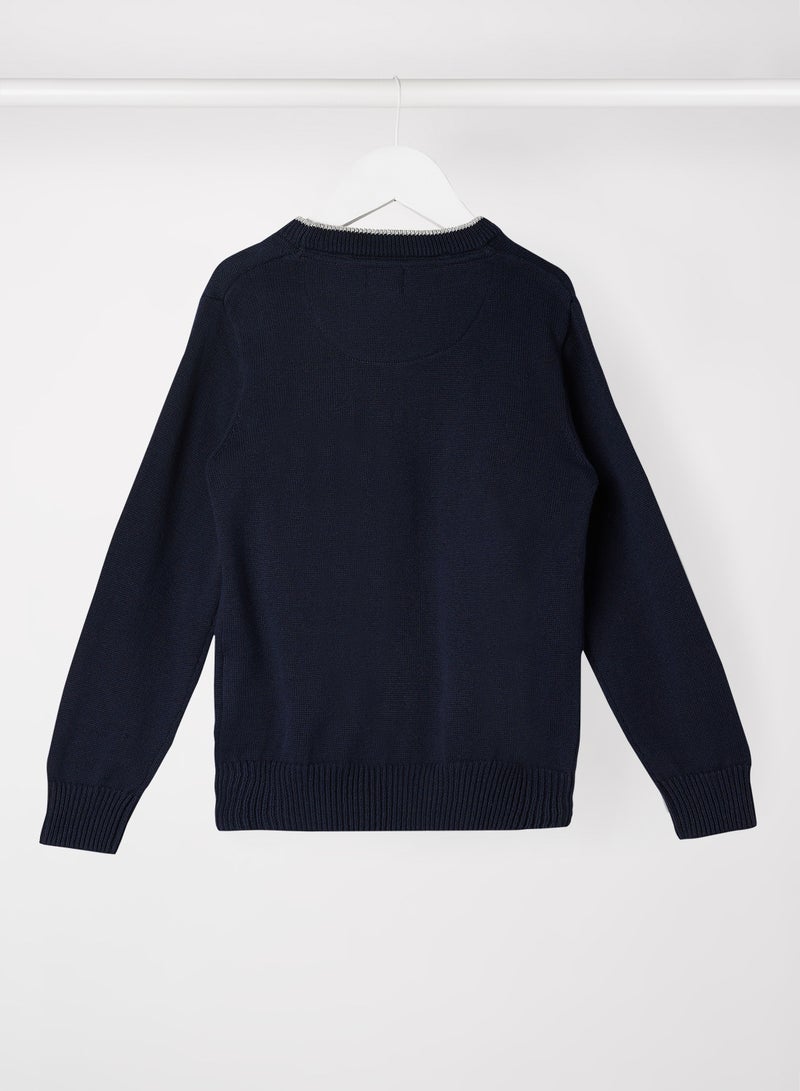 Kids Michael Logo Sweater Blue