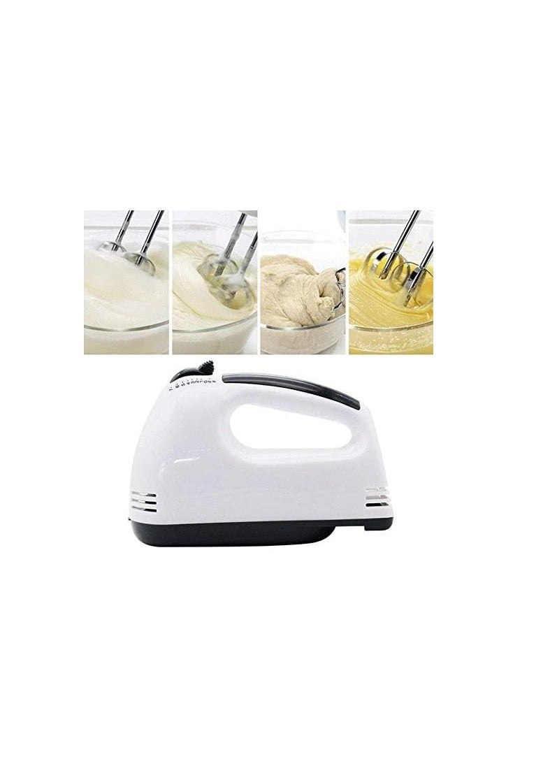 Multifunctional daily use Hand Mixer for Egg Beater Electric Hand Mixer, Blender, Beater and Cream Maker with 7 Speed Control, 2 Dough Hooks and 2 Beaters Kitchen Handheld Food Processor