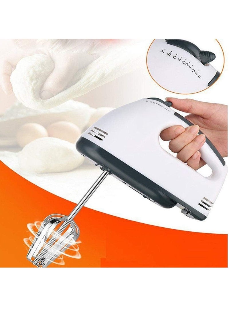 Multifunctional daily use Hand Mixer for Egg Beater Electric Hand Mixer, Blender, Beater and Cream Maker with 7 Speed Control, 2 Dough Hooks and 2 Beaters Kitchen Handheld Food Processor