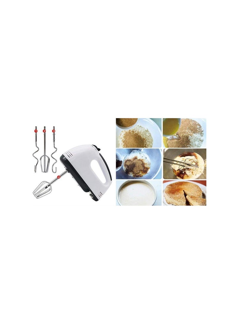 Multifunctional daily use Hand Mixer for Egg Beater Electric Hand Mixer, Blender, Beater and Cream Maker with 7 Speed Control, 2 Dough Hooks and 2 Beaters Kitchen Handheld Food Processor