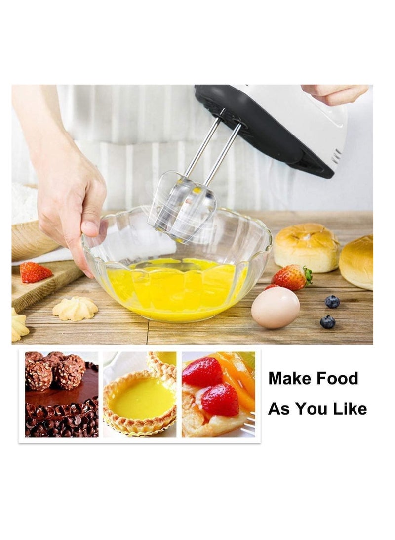 Multifunctional daily use Hand Mixer for Egg Beater Electric Hand Mixer, Blender, Beater and Cream Maker with 7 Speed Control, 2 Dough Hooks and 2 Beaters Kitchen Handheld Food Processor