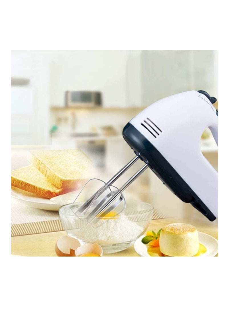 Multifunctional daily use Hand Mixer for Egg Beater Electric Hand Mixer, Blender, Beater and Cream Maker with 7 Speed Control, 2 Dough Hooks and 2 Beaters Kitchen Handheld Food Processor