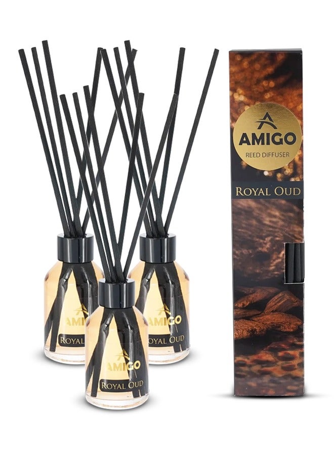 Long Lasting Reed Diffuser - Royal Oud 3x110ml