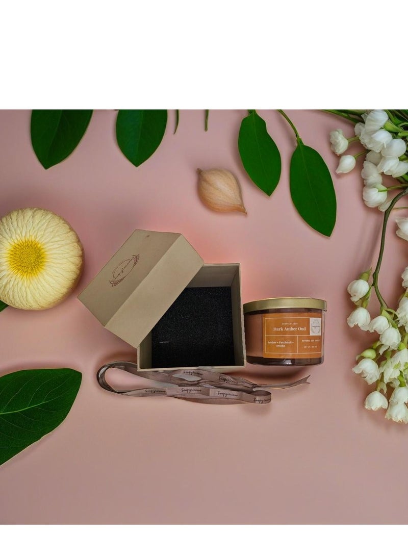 Soy wax candle - Juniper, oakmoss, fir and cedarwood  300g, Premium Gift-Ready Box Completely natural and Handmade for home and offices, non toxic, Vegan, eco-friendly