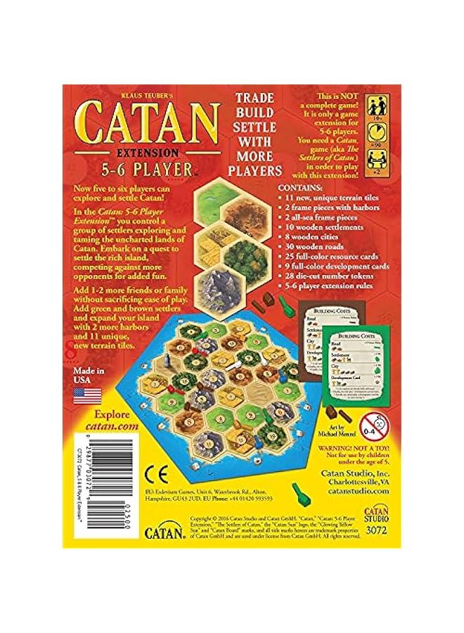 Board Game 5-6 Player EXTENSION - Expand Your  Game for More Players, Strategy Game for Kids and Adults, Ages 10+, 3-6 Players, 60-90 Minute Playtime, Made by  Studio