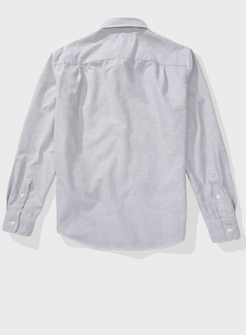 Pocket Detail Button Down Shirt