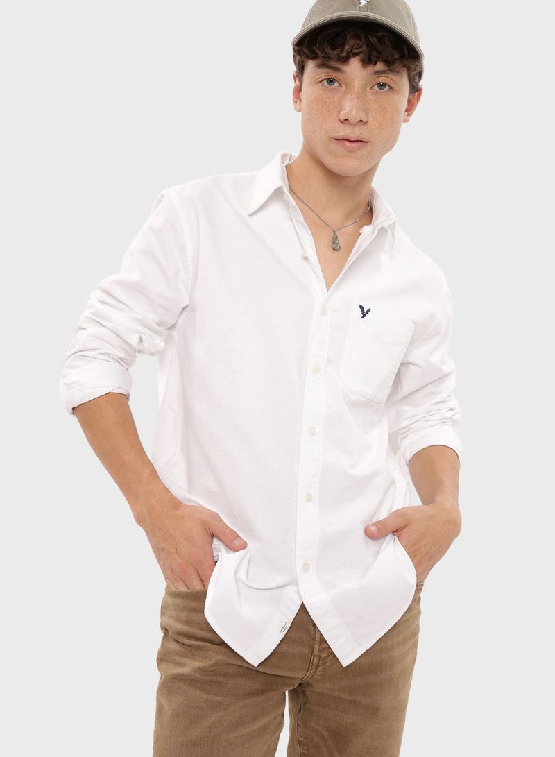 Pocket Detail Button Down Shirt