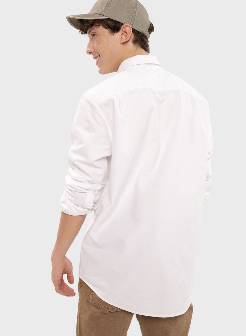 Pocket Detail Button Down Shirt