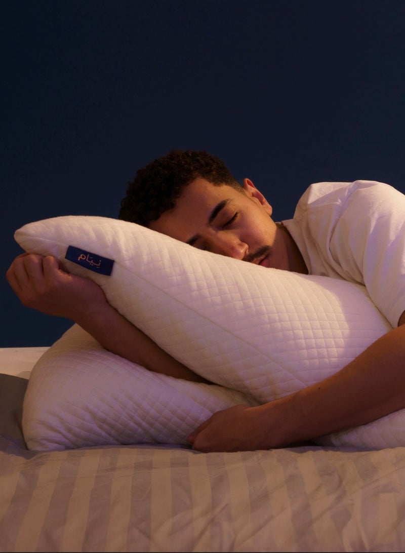 Neyam Pillow 1.Information brochure.Extra filling foam .Washable pillowcase.