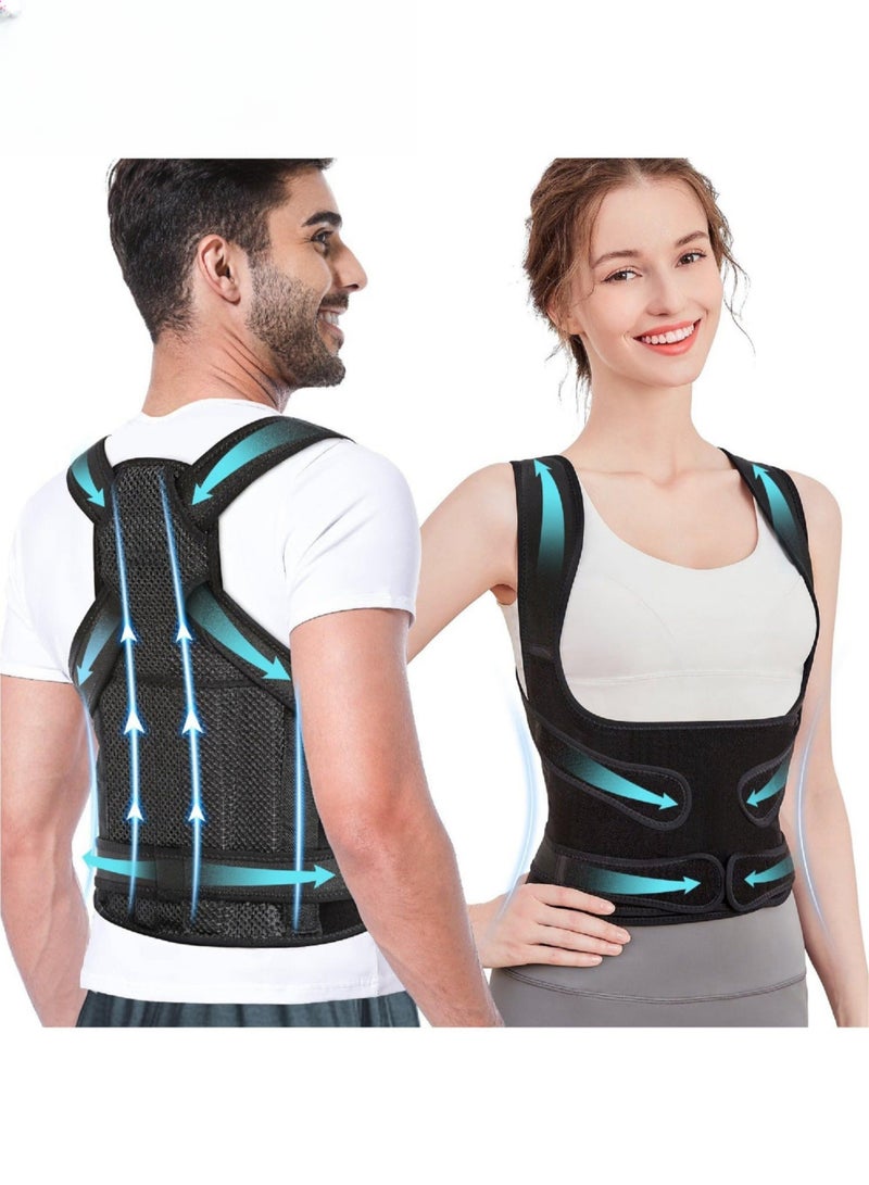 Pow Back Brace and Posture Corrector for Women and Men Back Straightener Posture Corrector Scoliosis and Hunchback Correction Back Pain Spine Corrector Support Adjustable Posture Trainer