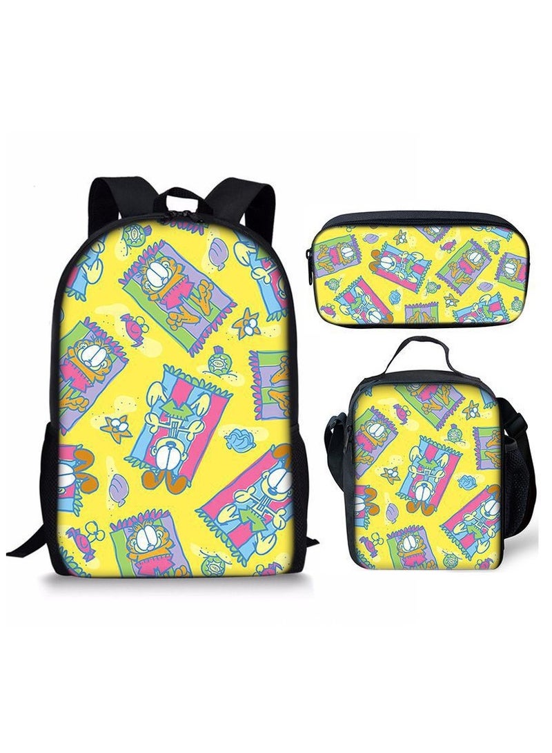 New Style Cartoon Student Backpack Three-Piece Set 29*42*16cm