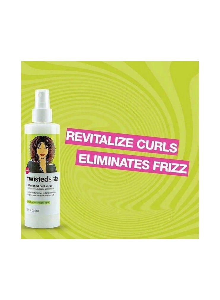 30-Second curl spray revitalizes curls + eliminates frizz 8oz