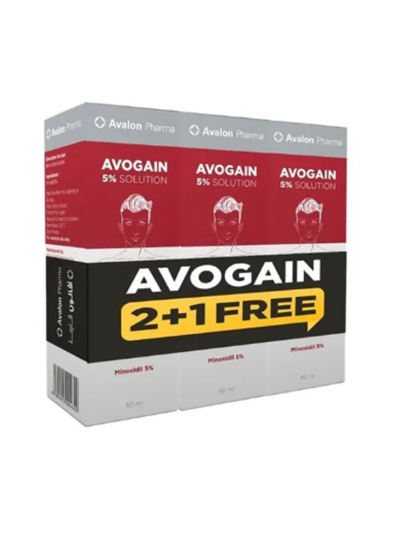 Avogain 5% Spray Solution For Men 50ml Buy 2 Get One Free