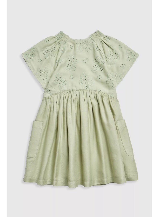 Green Embroidered Dress