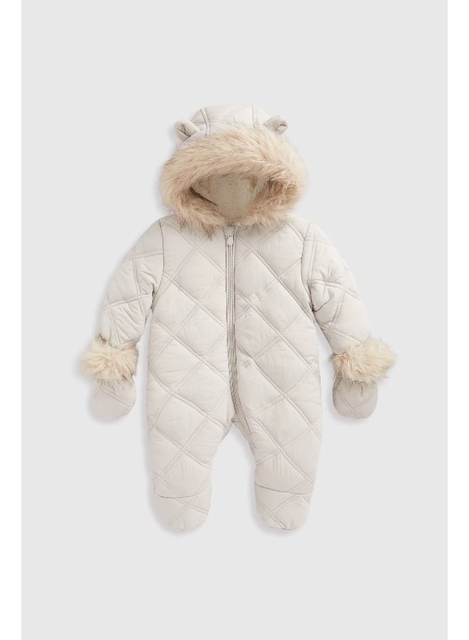 Ochre Quilted Snowsuit