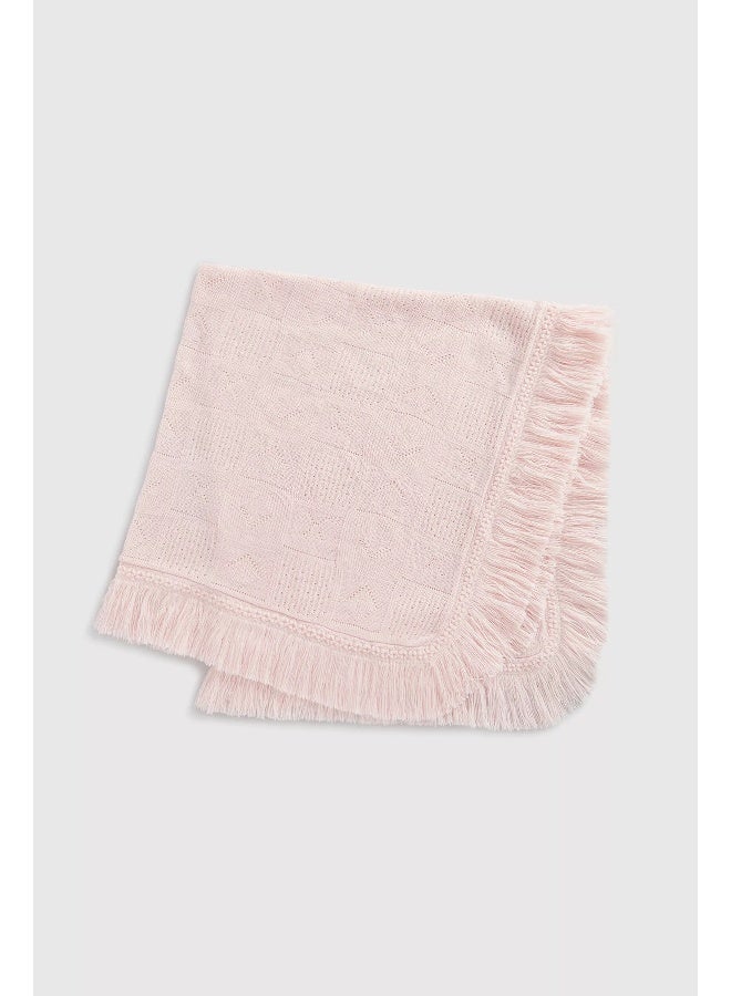 Pink Fringed Shawl