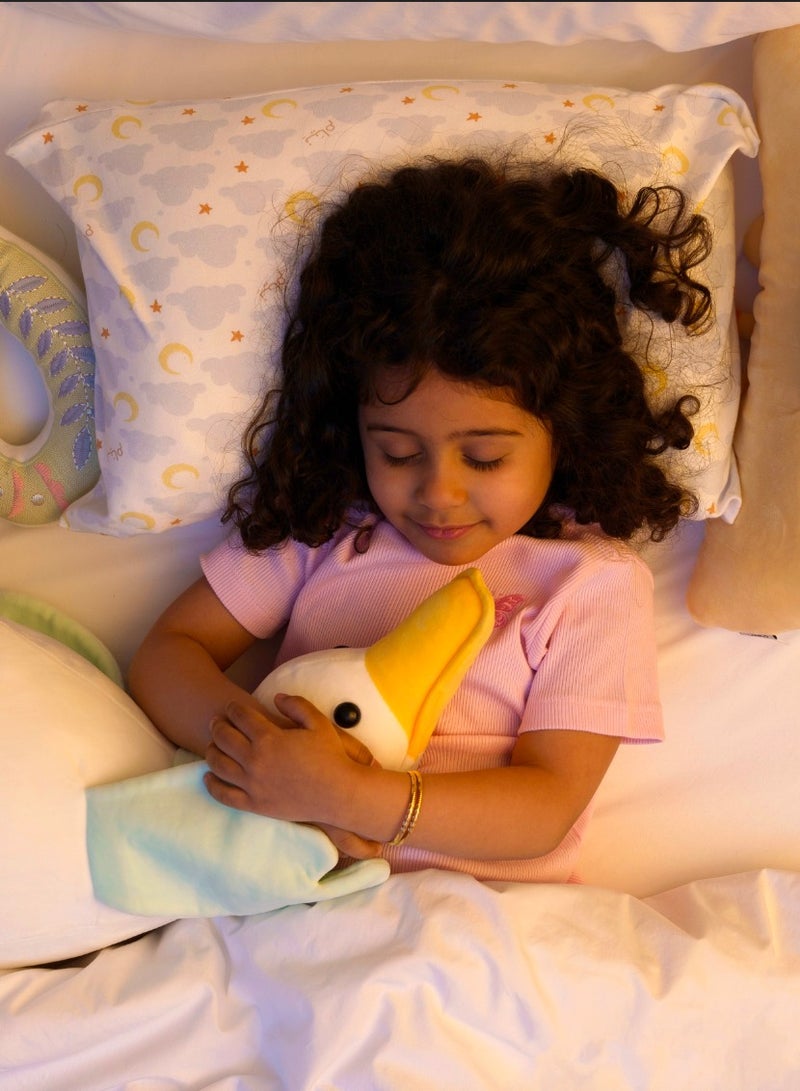 Neyam Kids pillow made of adjustable memory foam comes with waterproof pillow case.Features:Comes with an extra cover.Washable cover for easy cleaning.Adjustable height for personalized comfort