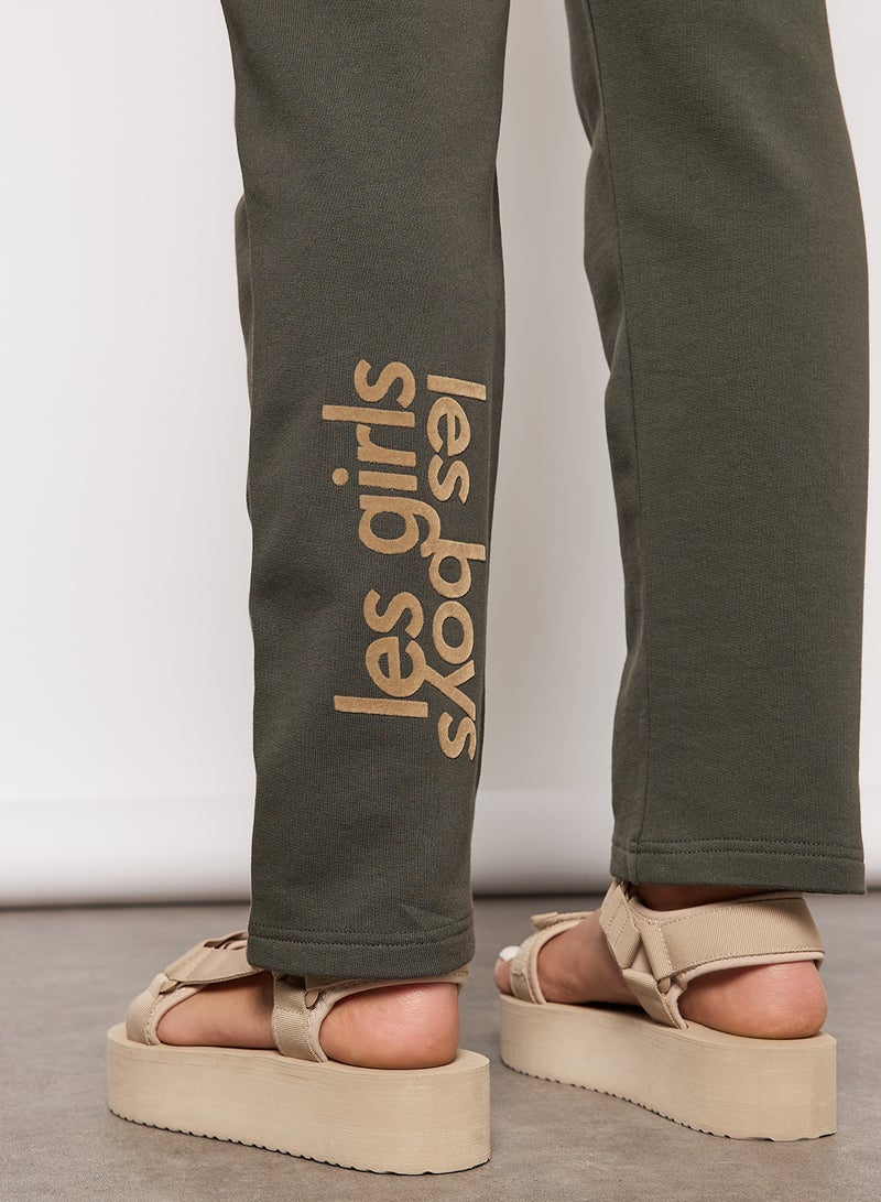 Straight Leg Sweatpants Green