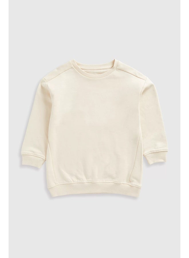 Cream Longline Sweat Top