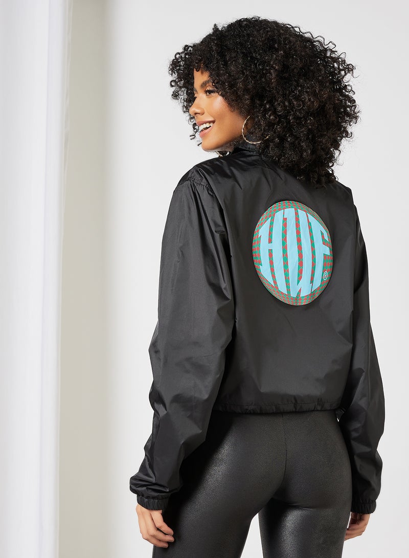 Hi-fi Crop Coaches Jacket Black