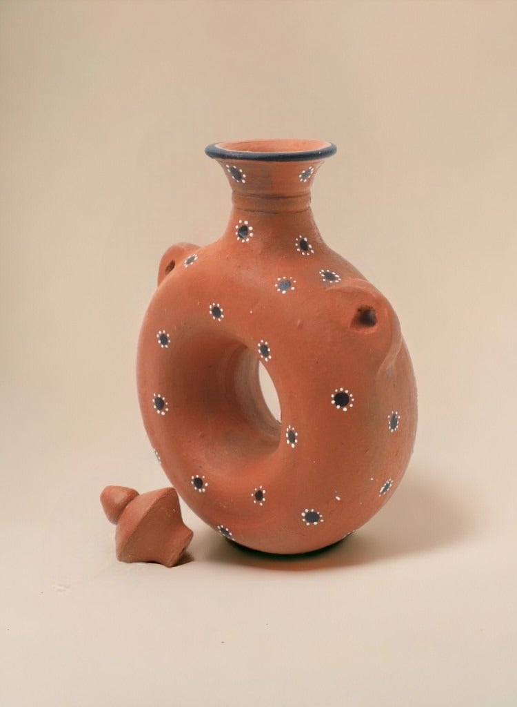 DhaaroVibes Small Donut Clay Bottle 1