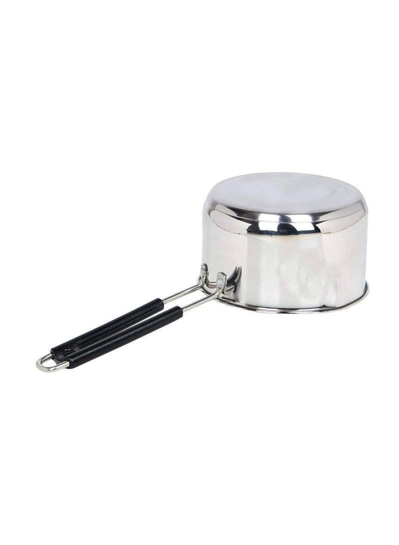 Super HK Stainless Steel Induction and Gas Compatible Heavy Base Sauce Pan 2 Litre for Cooking Tea Milk in Kitchen