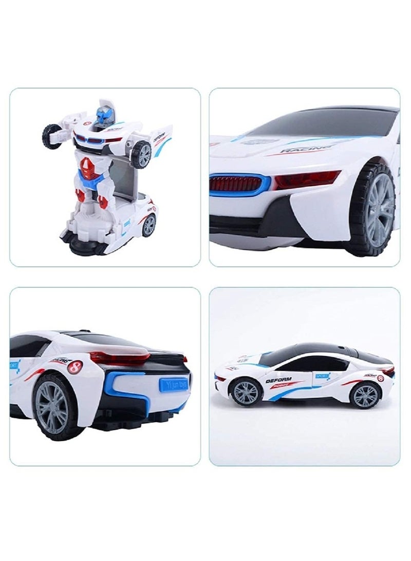 Deform Robot Car for Kids, Bump & Go Action 2 in 1 Toy with 3D Lights and Music Transform Toy, Operated to Converting AUTO Function Speed CAR Special Light