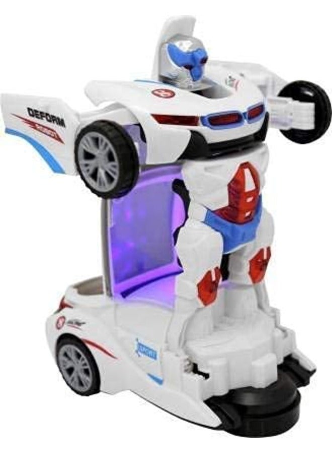 Deform Robot Car for Kids, Bump & Go Action 2 in 1 Toy with 3D Lights and Music Transform Toy, Operated to Converting AUTO Function Speed CAR Special Light