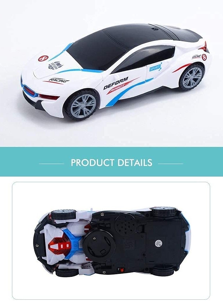 Deform Robot Car for Kids, Bump & Go Action 2 in 1 Toy with 3D Lights and Music Transform Toy, Operated to Converting AUTO Function Speed CAR Special Light