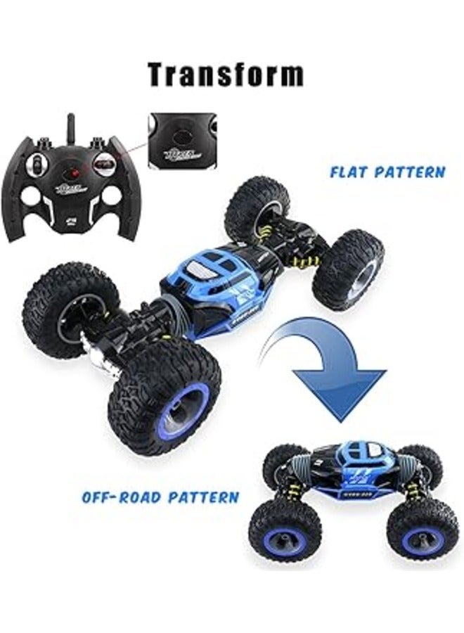 2.4G 1:16 4WD Double Sided RC Stunt Car One Key Transformer Vehicle Rock Crawler Truck Off-Road RTR Remote Control Toy