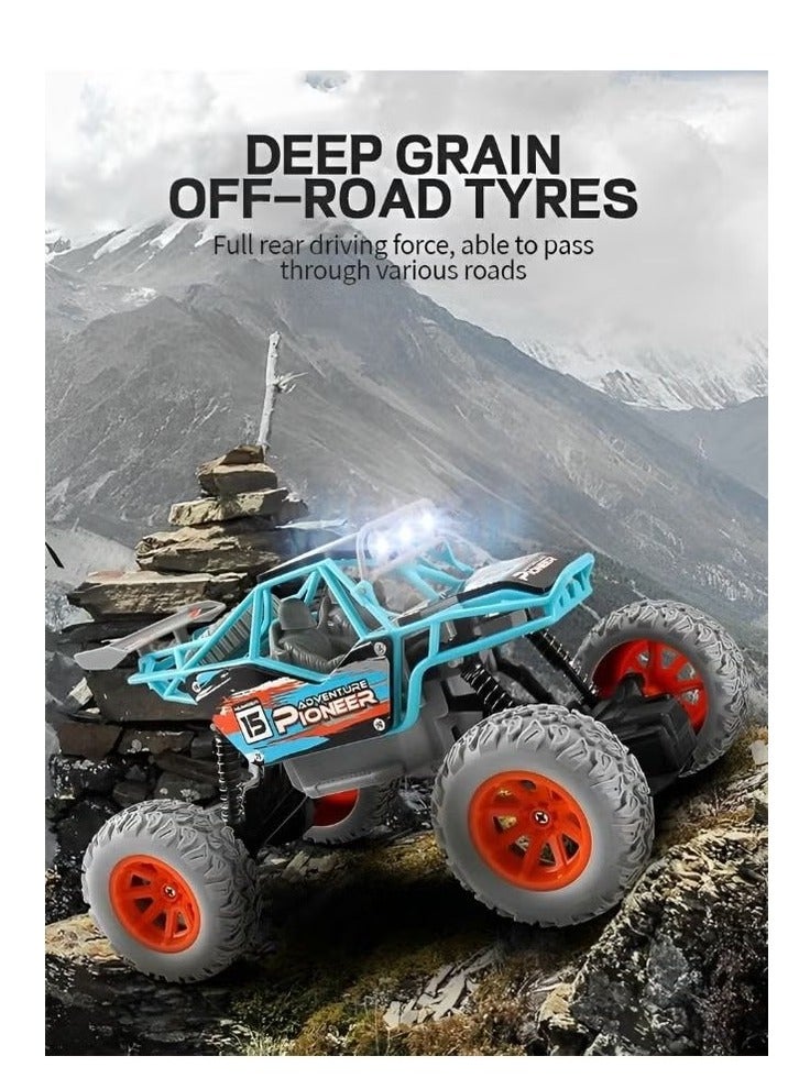 1:20 Scale All-Terrain RC Car: Fast Electric Racing Buggy with LED Lights for Kids.