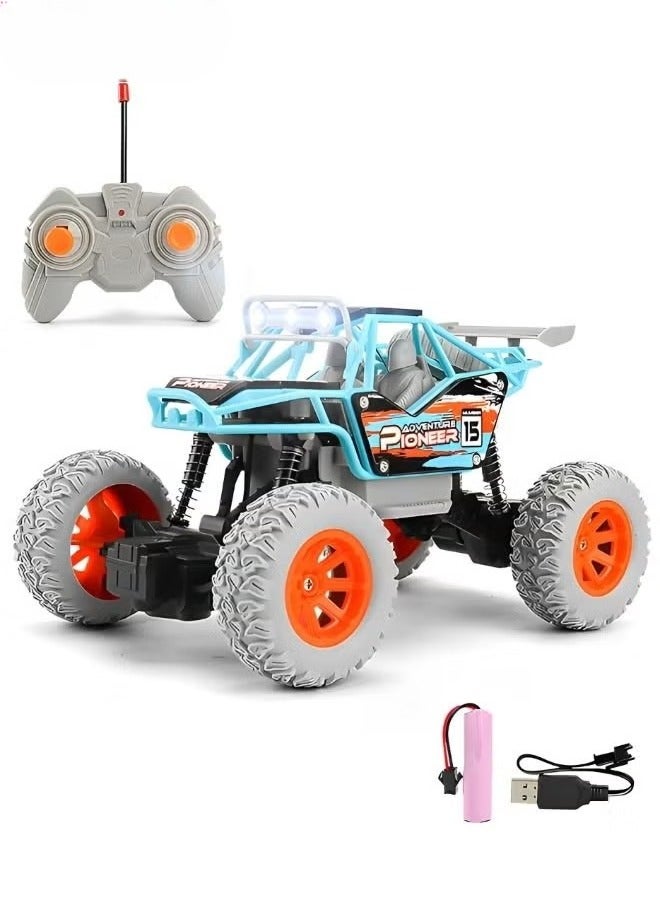 1:20 Scale All-Terrain RC Car: Fast Electric Racing Buggy with LED Lights for Kids.