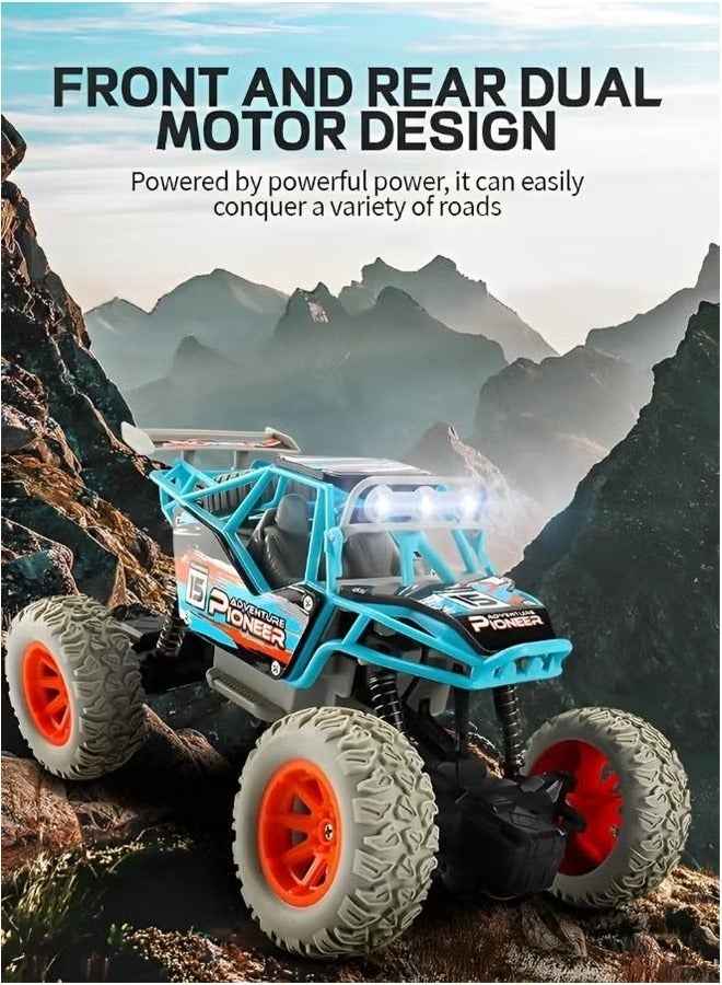 1:20 Scale All-Terrain RC Car: Fast Electric Racing Buggy with LED Lights for Kids.