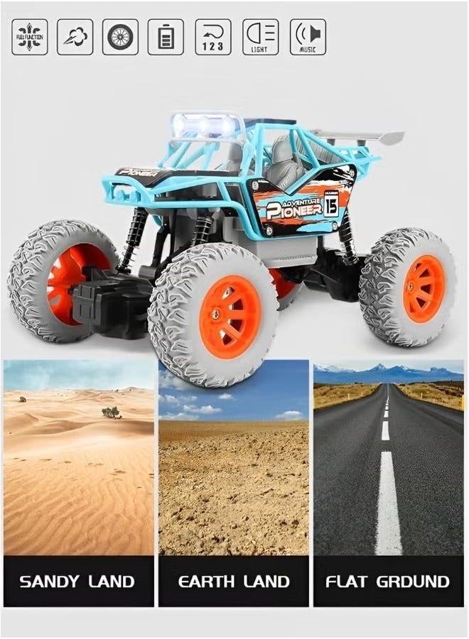 1:20 Scale All-Terrain RC Car: Fast Electric Racing Buggy with LED Lights for Kids.