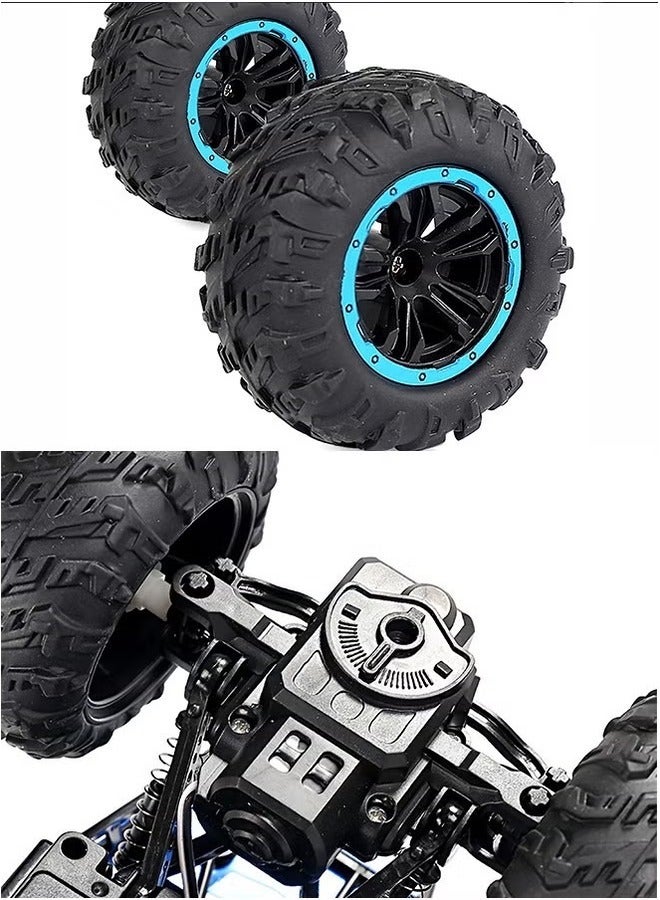 Racing Car All Terrains Electric Toy Alloy Remote Control Car Cross-Country Climbing Rechargeable Children's Toy Car with Led Lights.