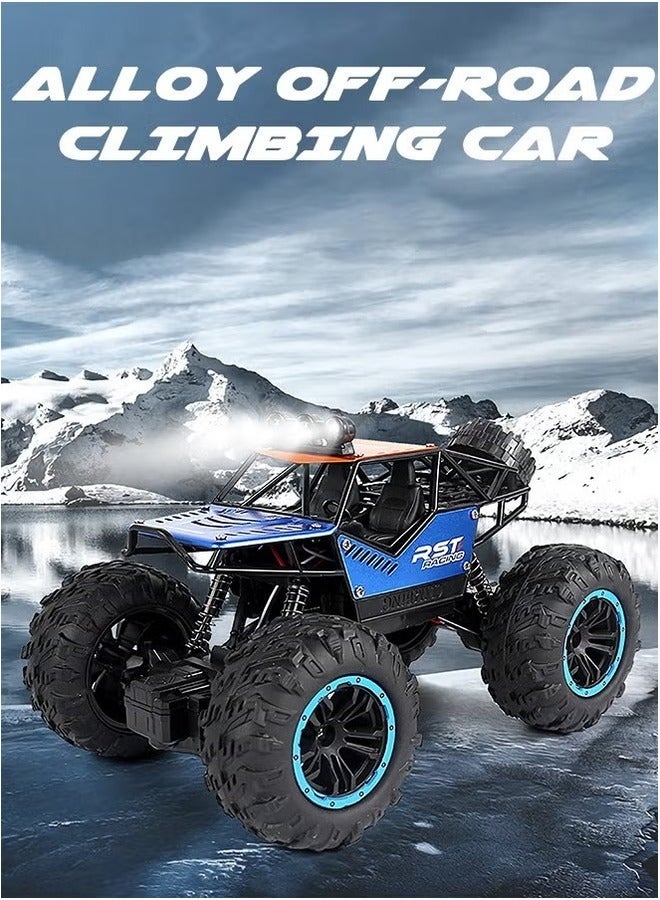 Racing Car All Terrains Electric Toy Alloy Remote Control Car Cross-Country Climbing Rechargeable Children's Toy Car with Led Lights.