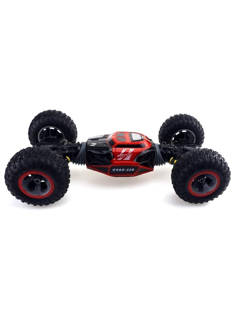 2.4GHz Remote Control Car Four-Wheel Drive Off-Road Bigfoot Twist Car Double Sided Stunt One Key Transform Vehicle Kids Toys Great Gift Choice for Boys