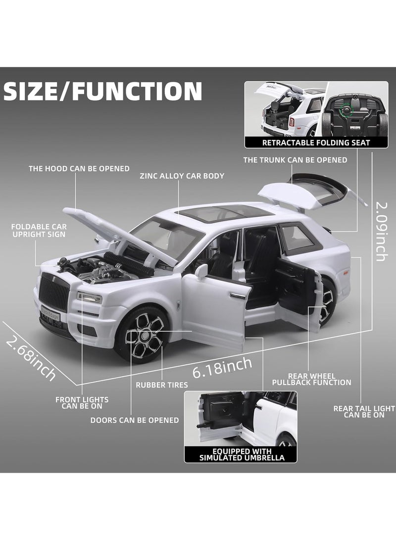 1:32 Rolls-Royce Cullinan Die Cast Metal Model Cars,Pull Back Toy Cars with Light and Sound,Cars Toys Gifts for Age 3+