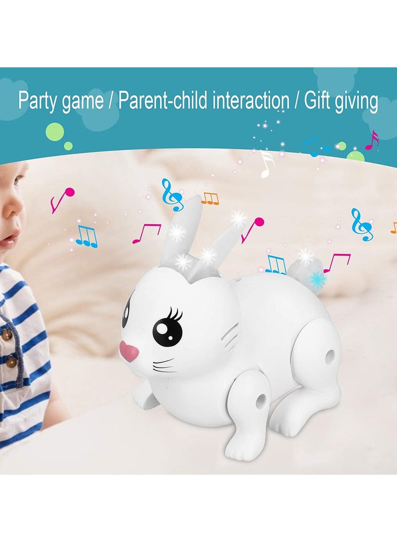 Battery Operated Sweet Sounds Jumping and Walking Rabbit Toy Electronic Bunny Walking Toy for Kids with Light and Music